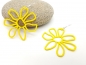 Preview: grosse Blumen Ohrringe gelb